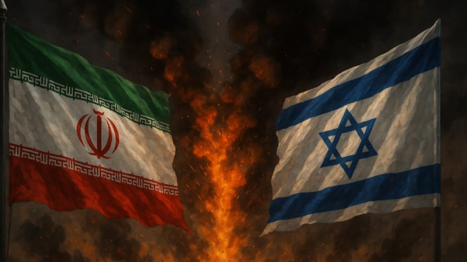 Ilustrasi perang Iran vs Israel